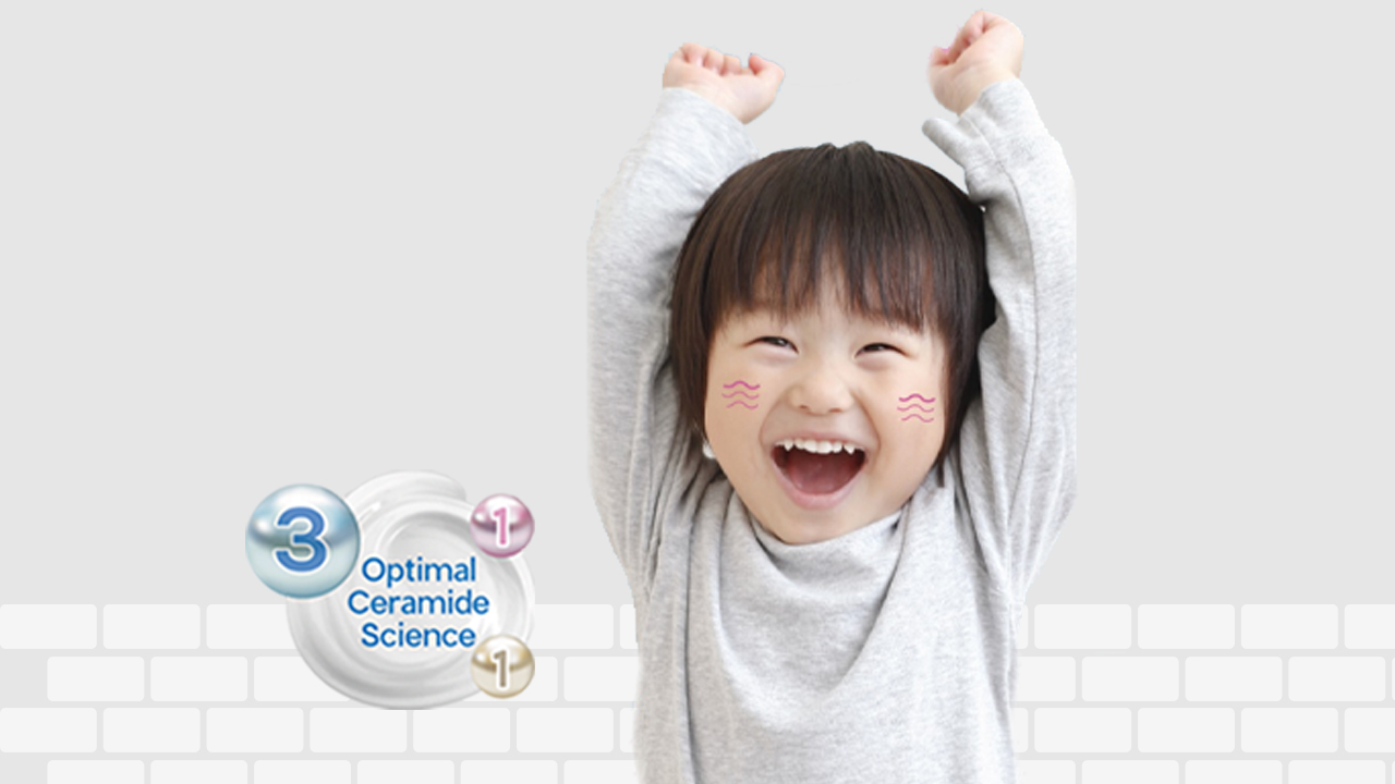 Happy child with Ceradan’s ceramide-dominant products